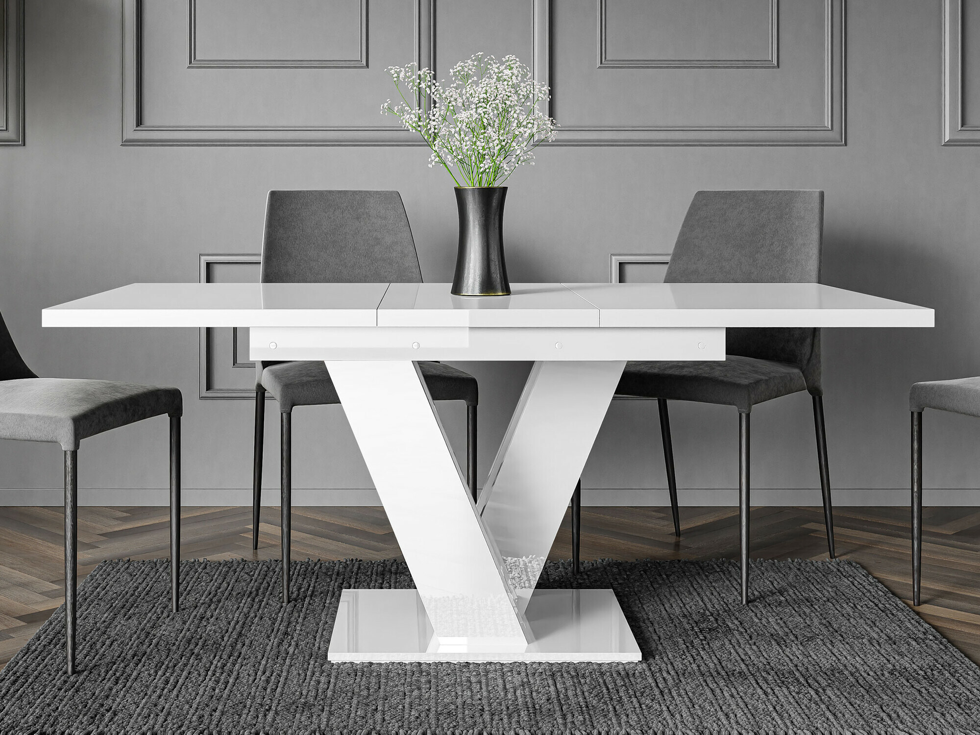 Asztal Musus (Fényes fehér)