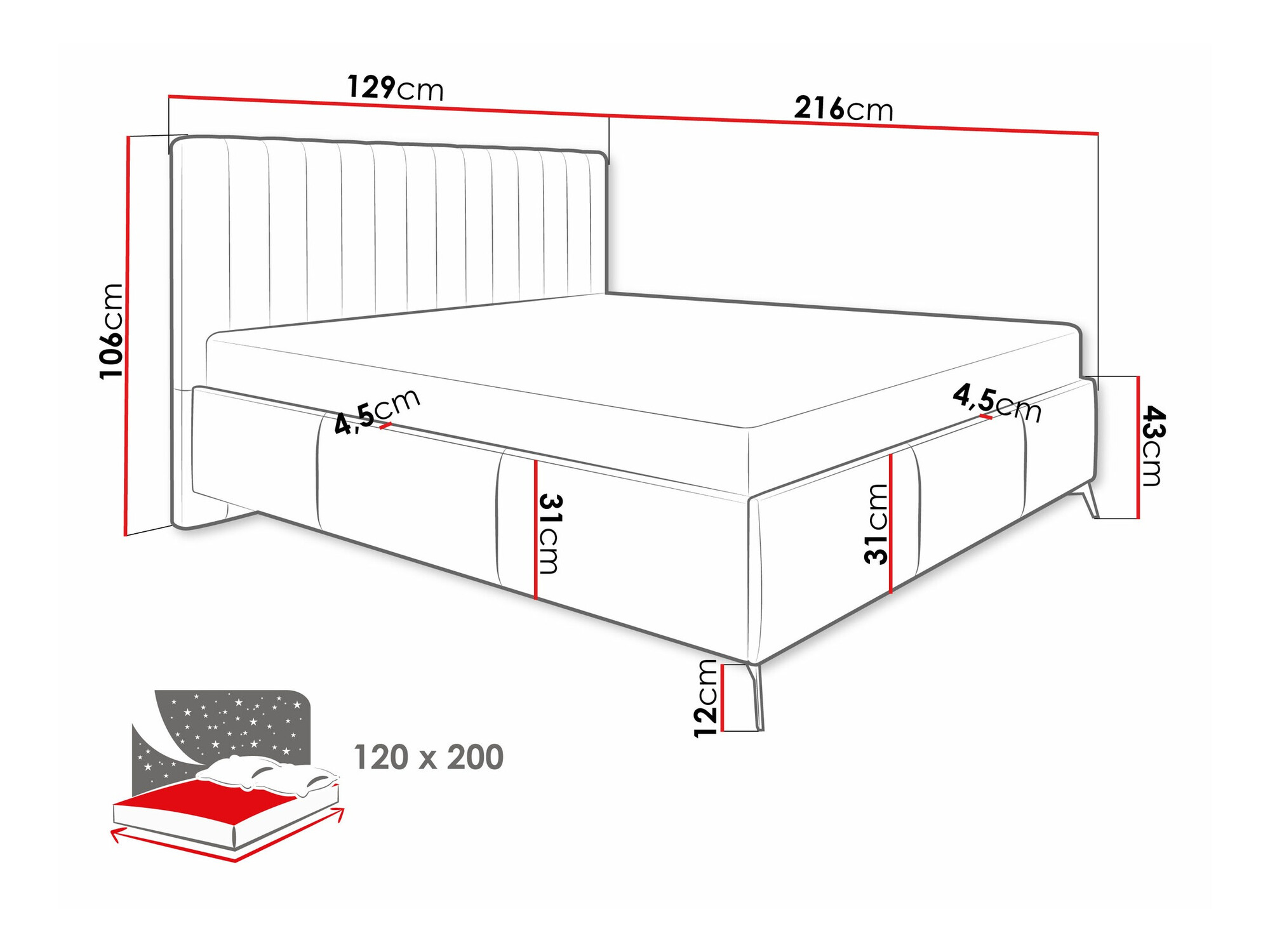 Ágy ComfiDream Onana (Fresh 01)