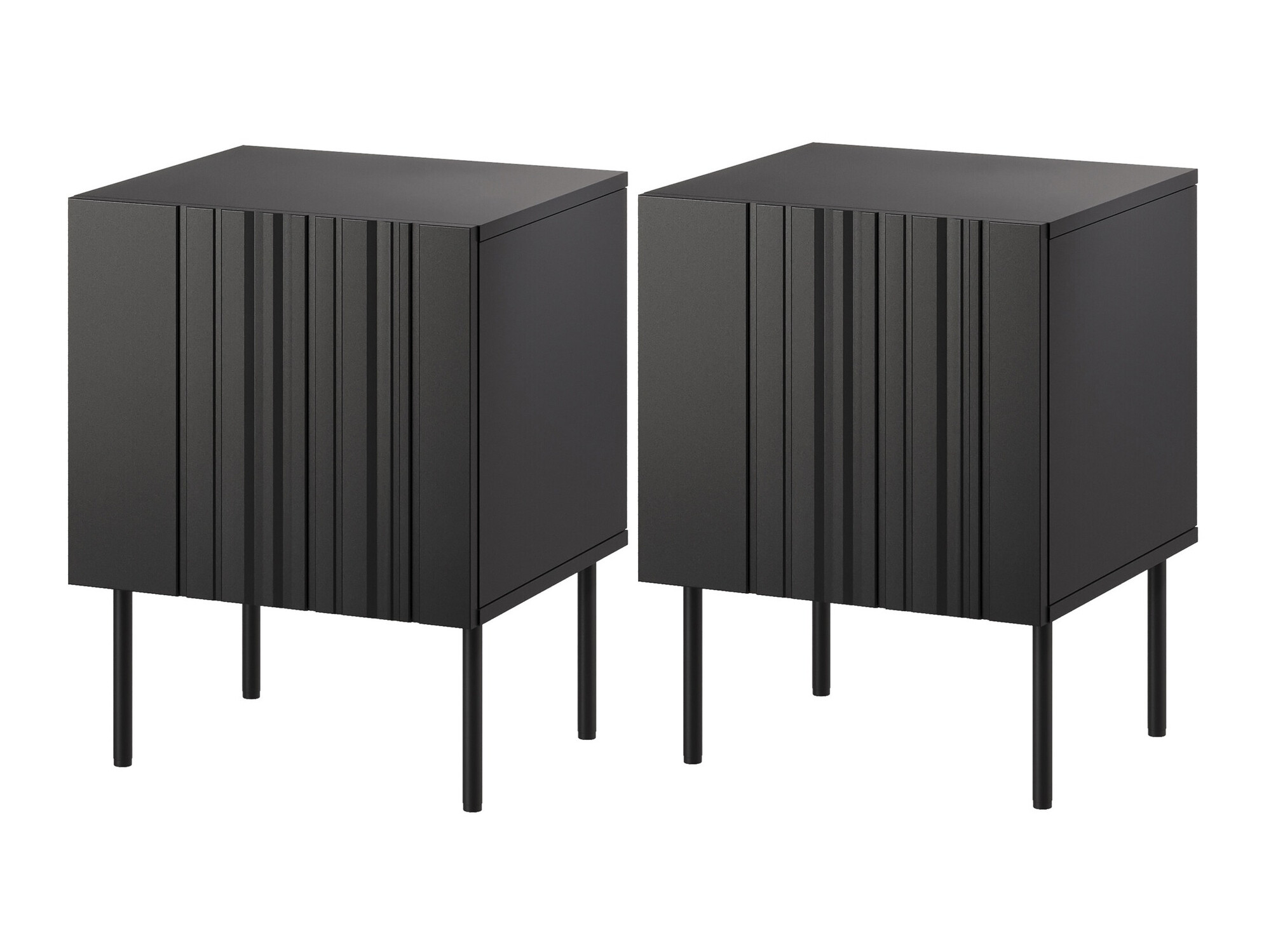 Éjjeliszekrény szett Evavese 104 (Fekete)