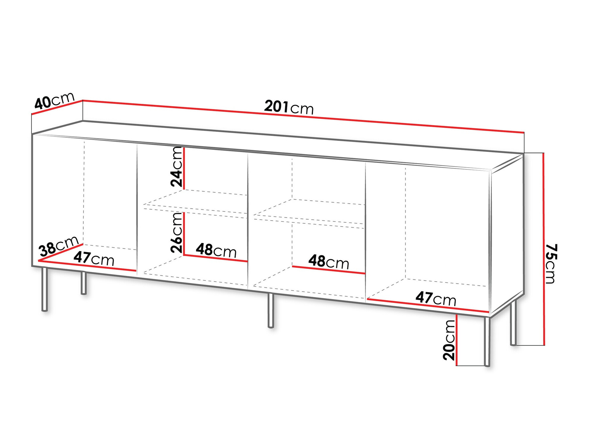 Szekrény Evavese 101 (Fekete)
