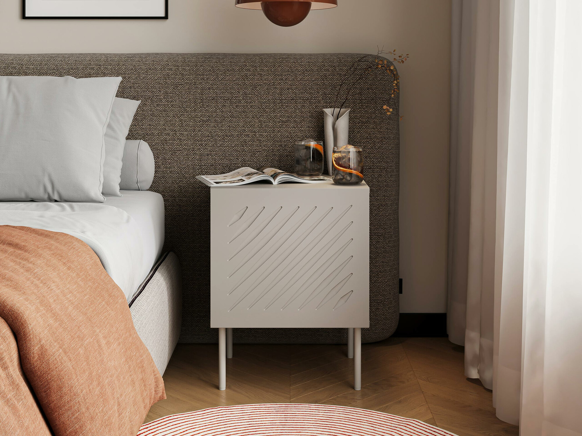 Éjjeliszekrény szett Tolfelo 104 (Bézs)