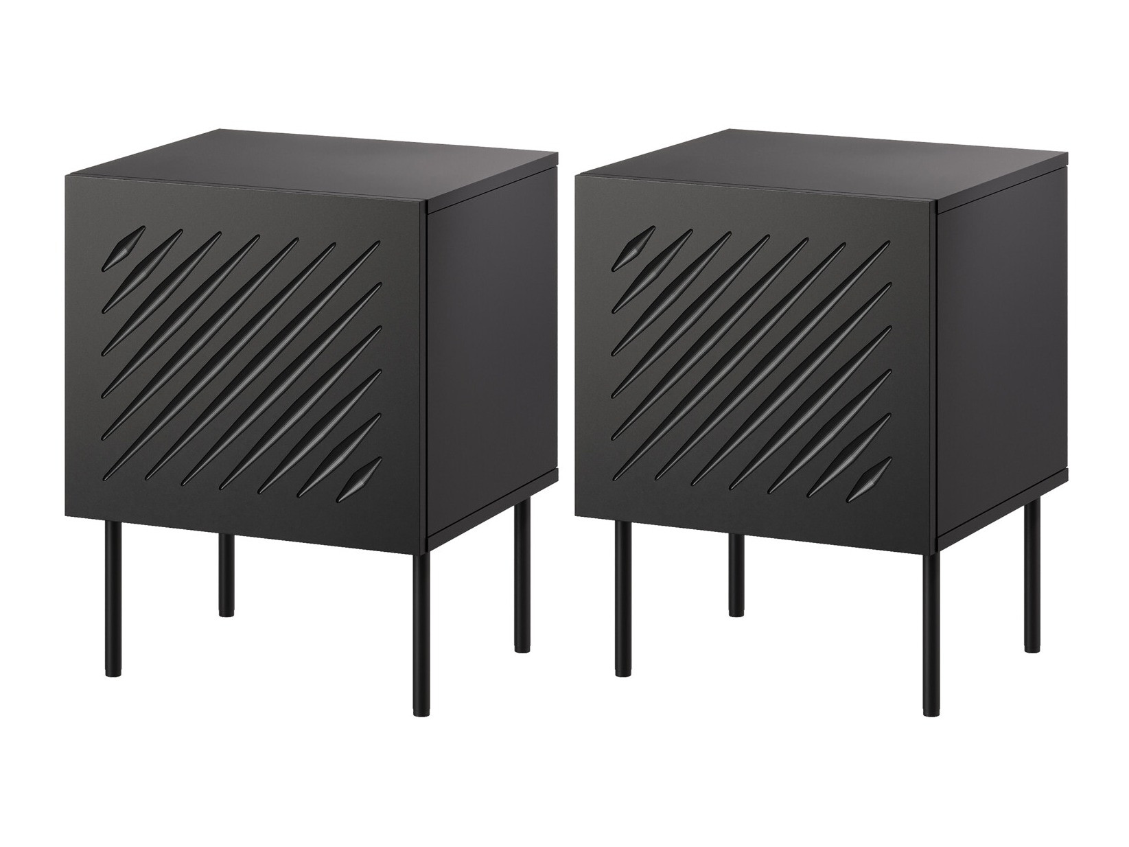 Éjjeliszekrény szett Tolfelo 104 (Fekete)