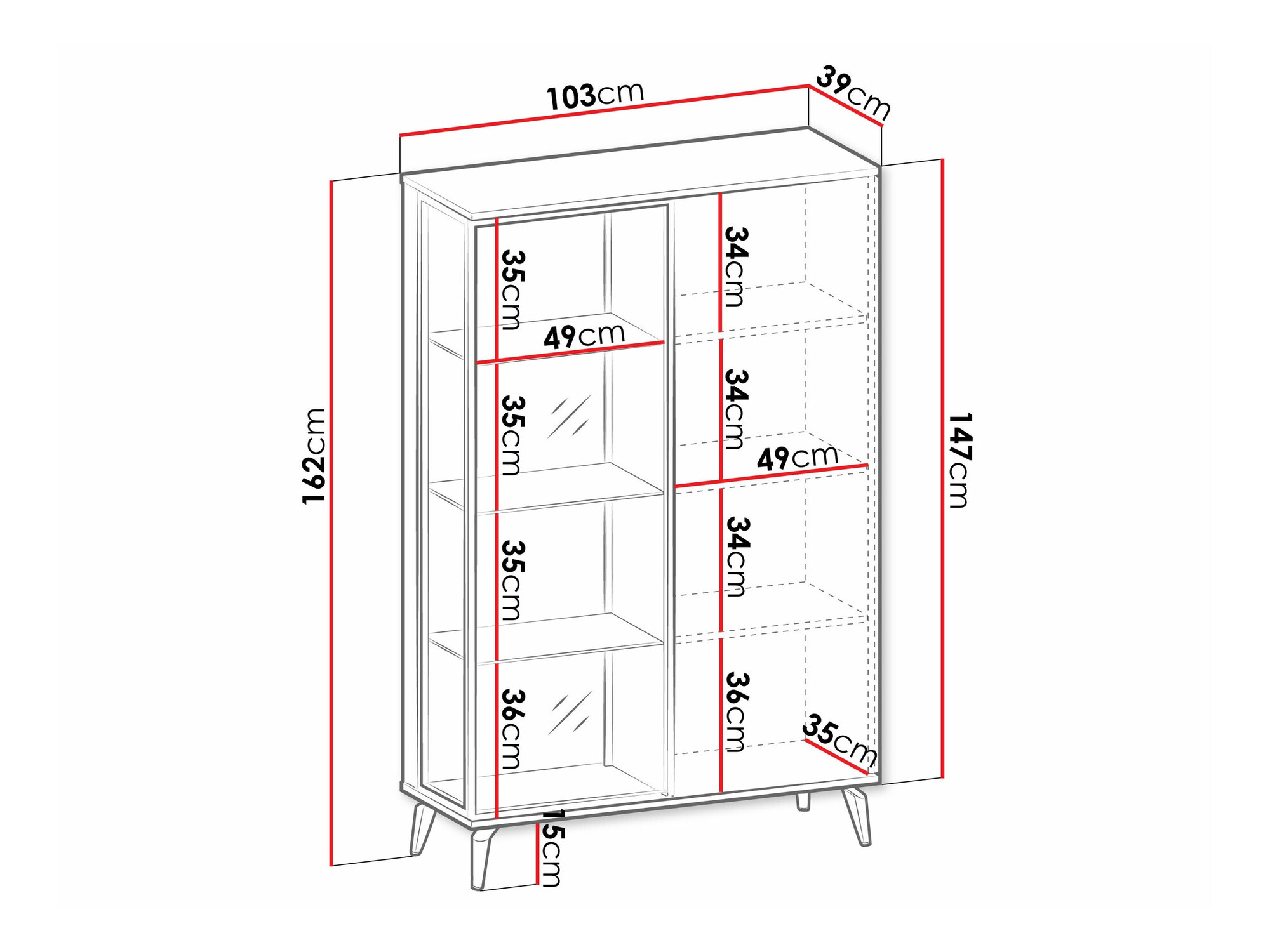 Könyvespolc Argentas