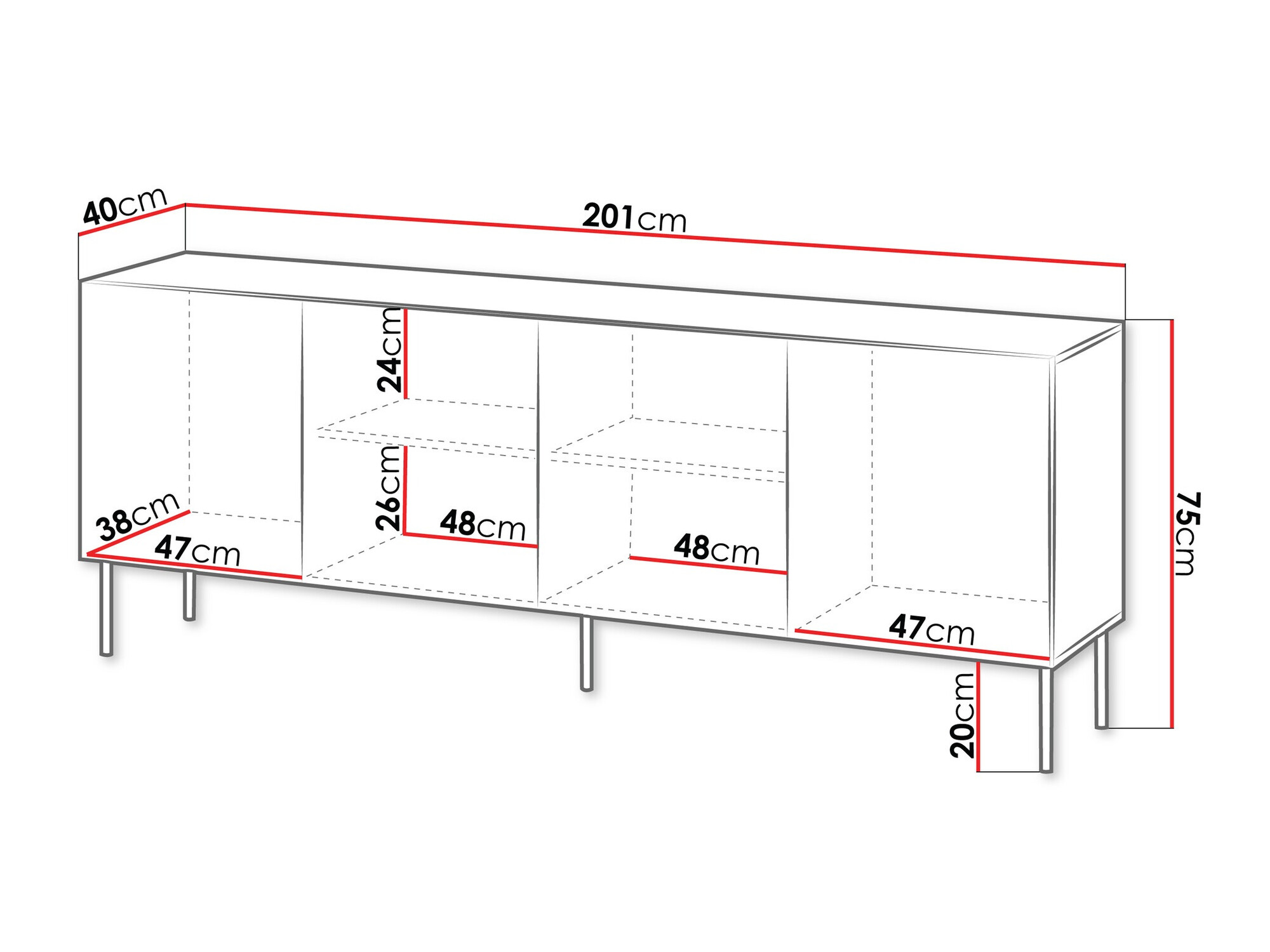 Szekrény Tolfelo 101 (Fekete)