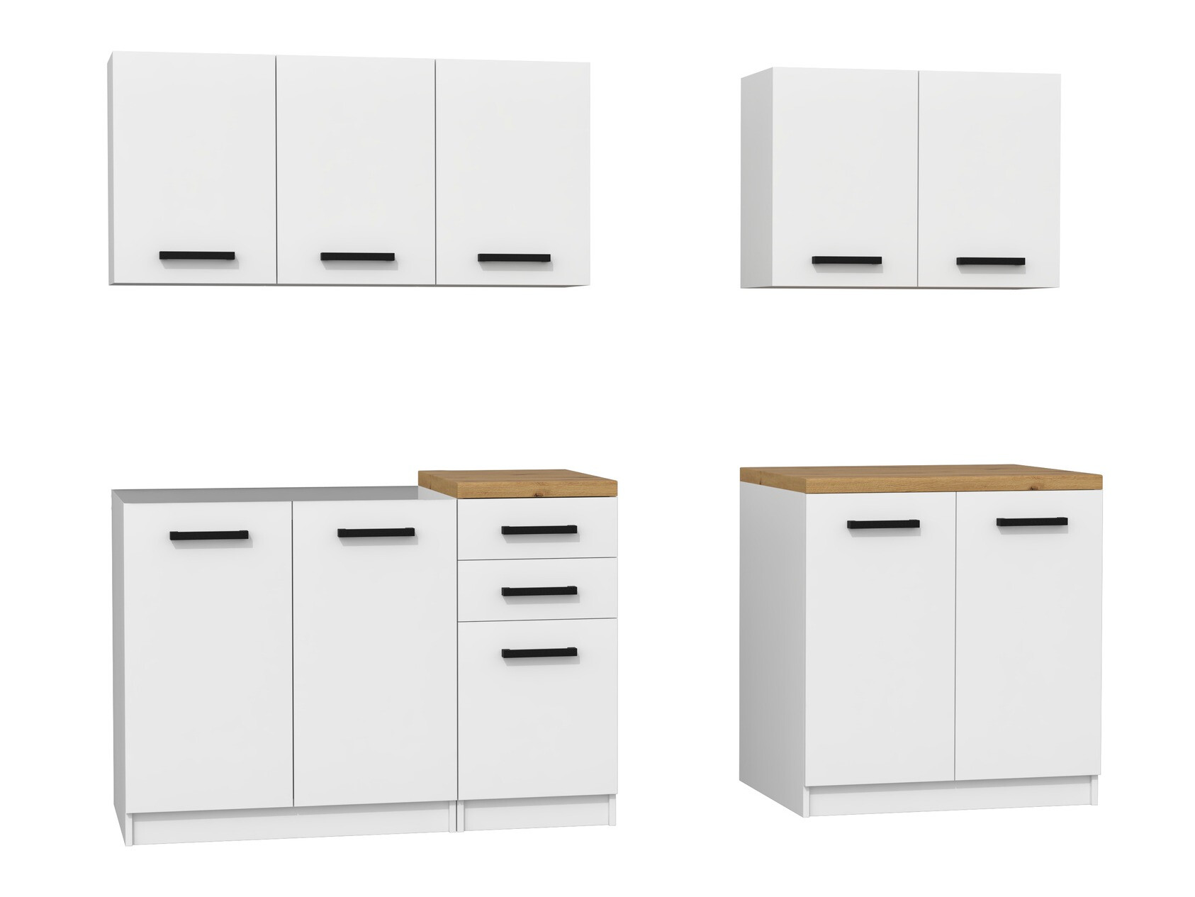 Konyhabútor Mandeville 240 (Matt fehér)