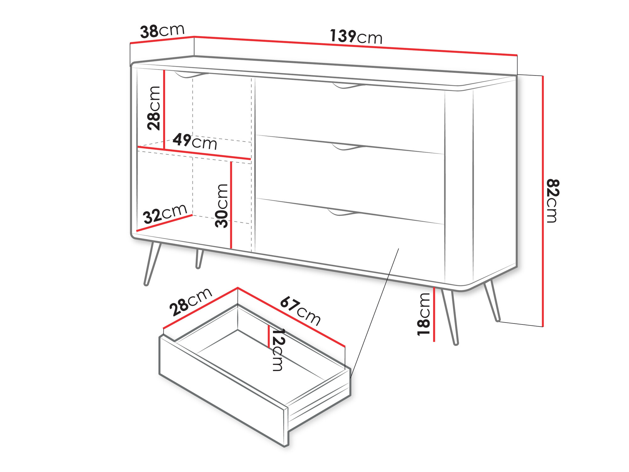 Komód Versoe 100 (Bézs)