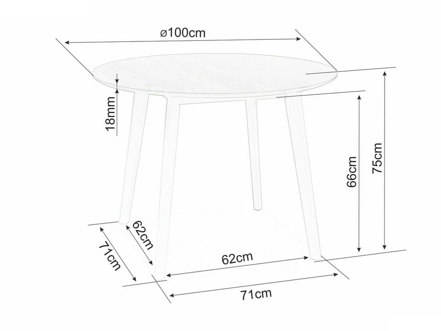 Asztal Detroit 522 (Tölgy)