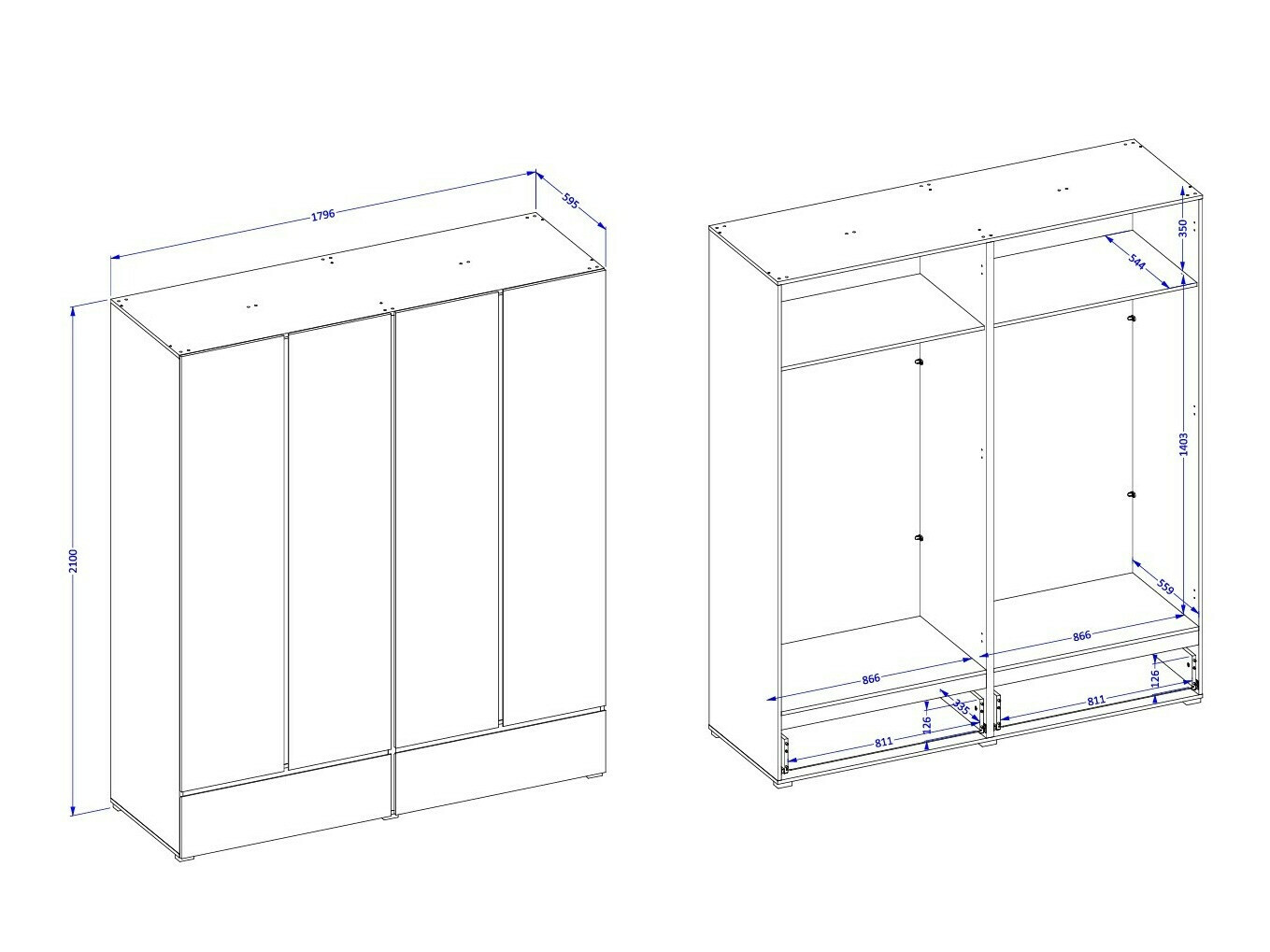 Gardróbszekrény Alfere 119 (Wotan tölgy)