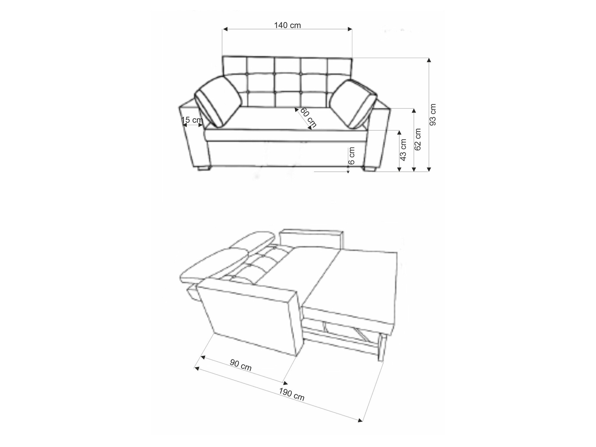 Kanapéágy Houston 1847 (Szürke)