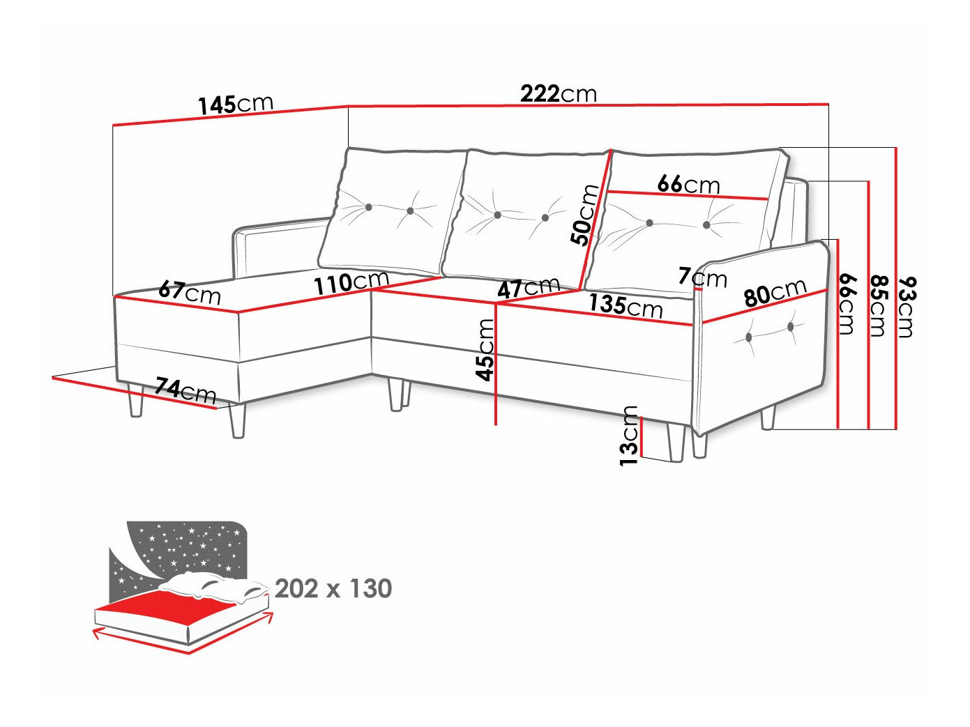 Sarokkanapé Muncie 101 (Lux 13)