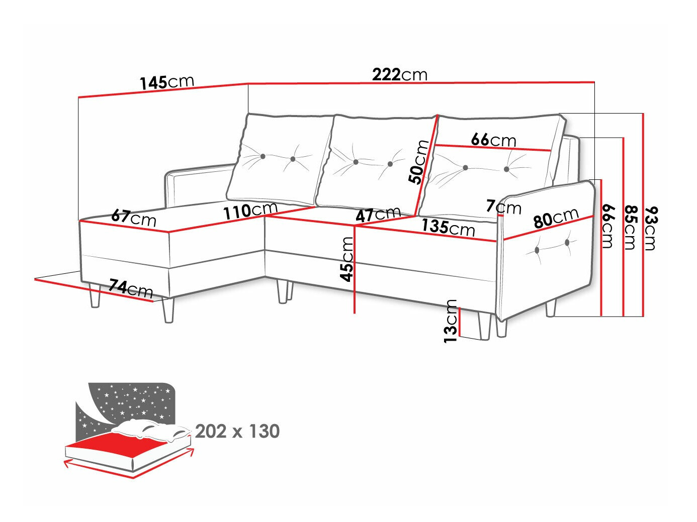 Sarokkanapé Muncie 101 (Lux 20)