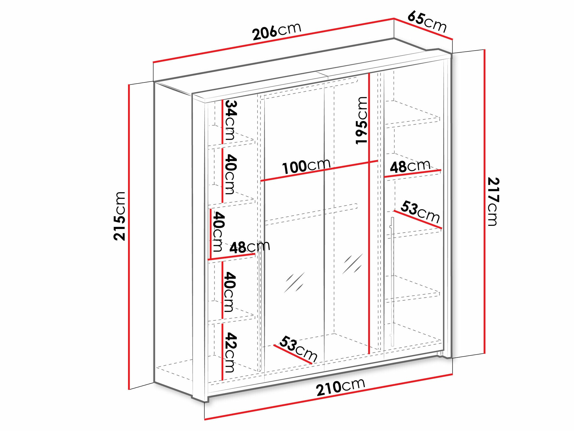 Gardróbszekrény Honolulu 237 (Fehér)