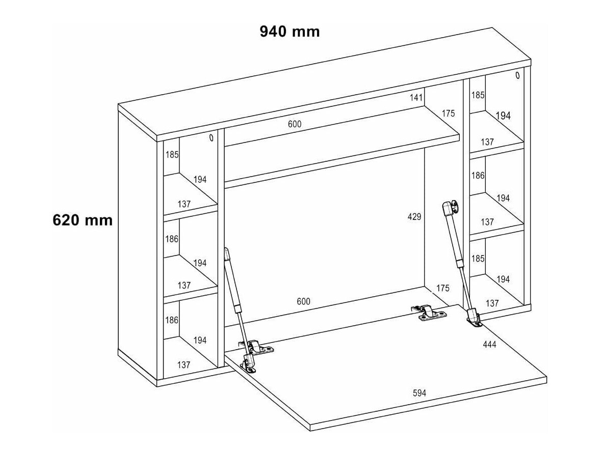 Íróasztal Buffalo 129 (Fehér)
