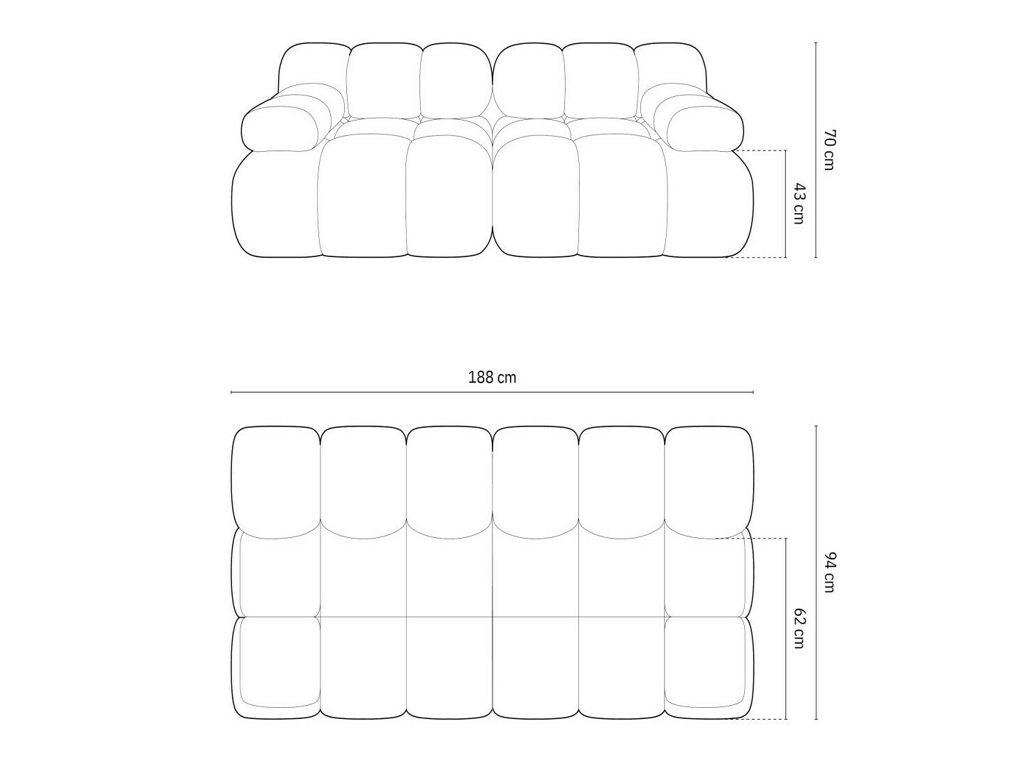 Moduláris kanapé Caltenu 100 (Riviera 63)