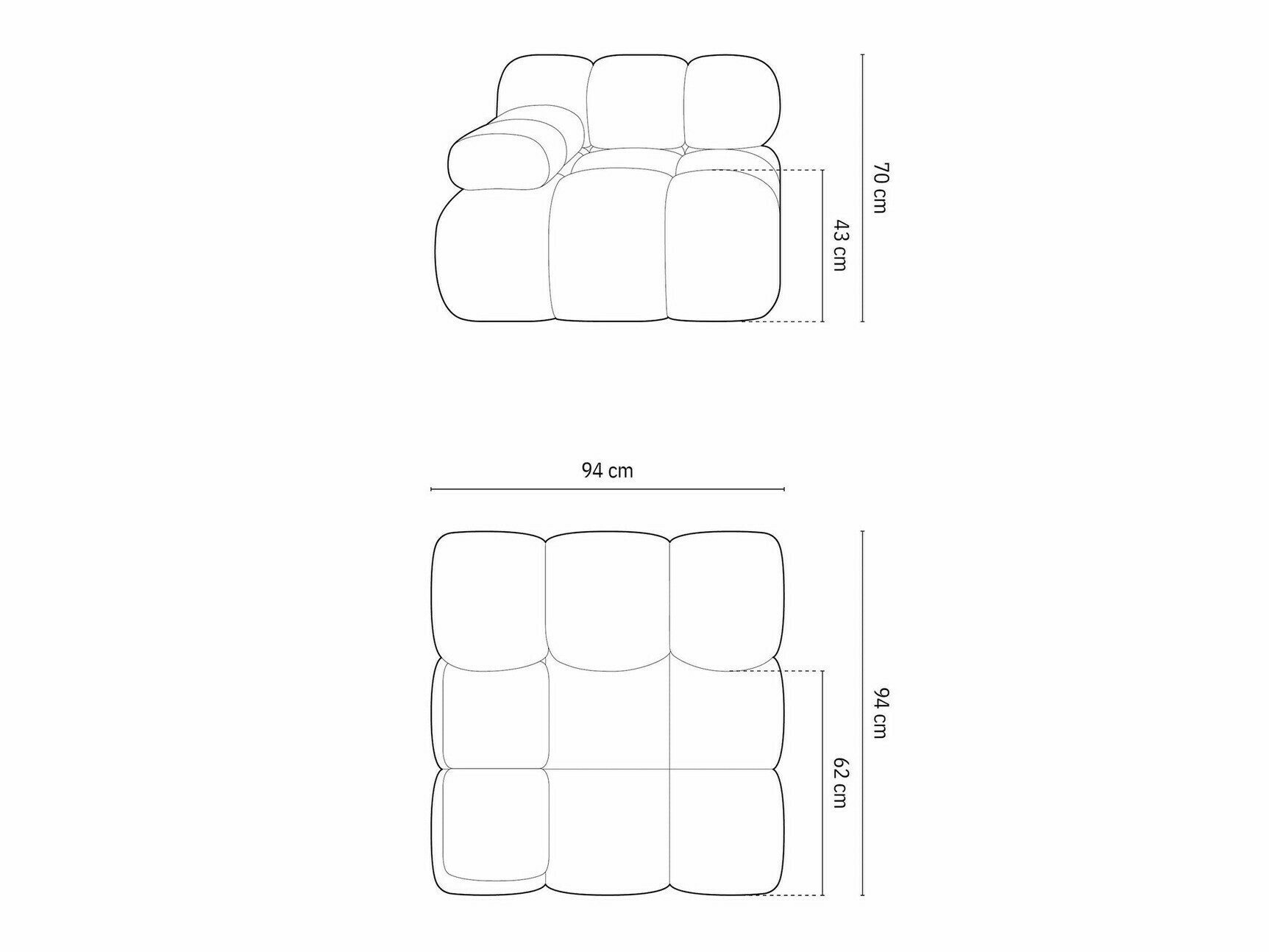 Moduláris fotelek Caltenu 104 (Riviera 100)