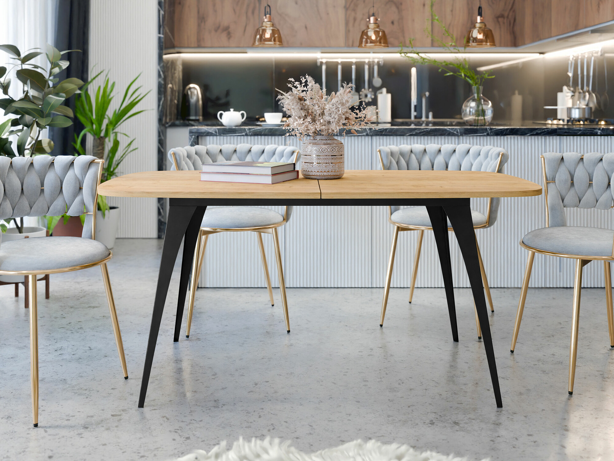 Asztal Oswego 131 (Kézműves aranytölgy)