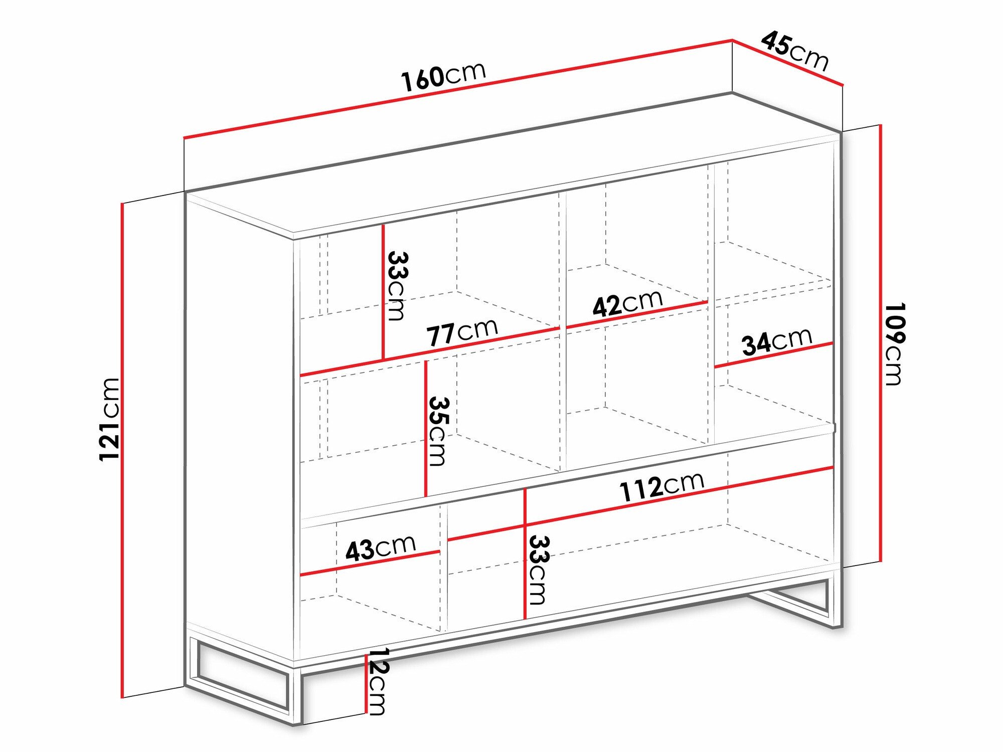 Könyvespolc Calcalo 106 (Bézs)