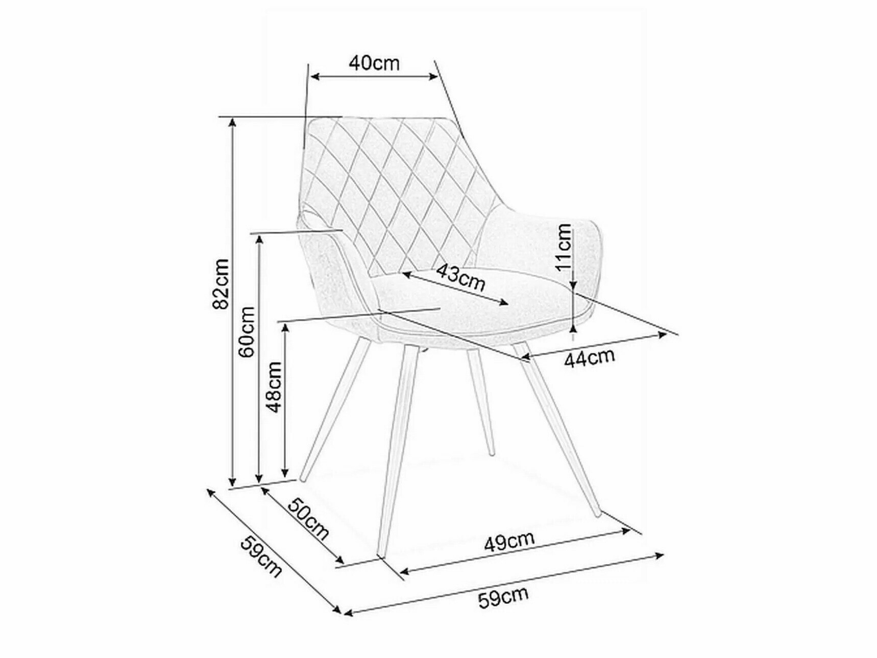 Szék Detroit 566 (Fekete)