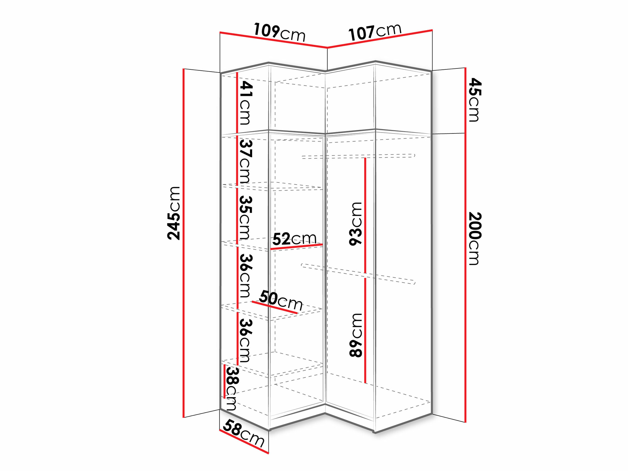 Sarokszekrény Ophdome 113