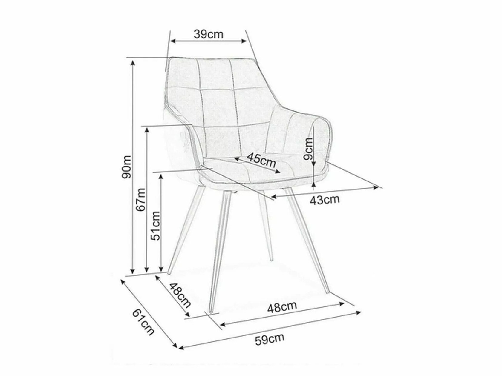 Szék Detroit 567 (Szürke)