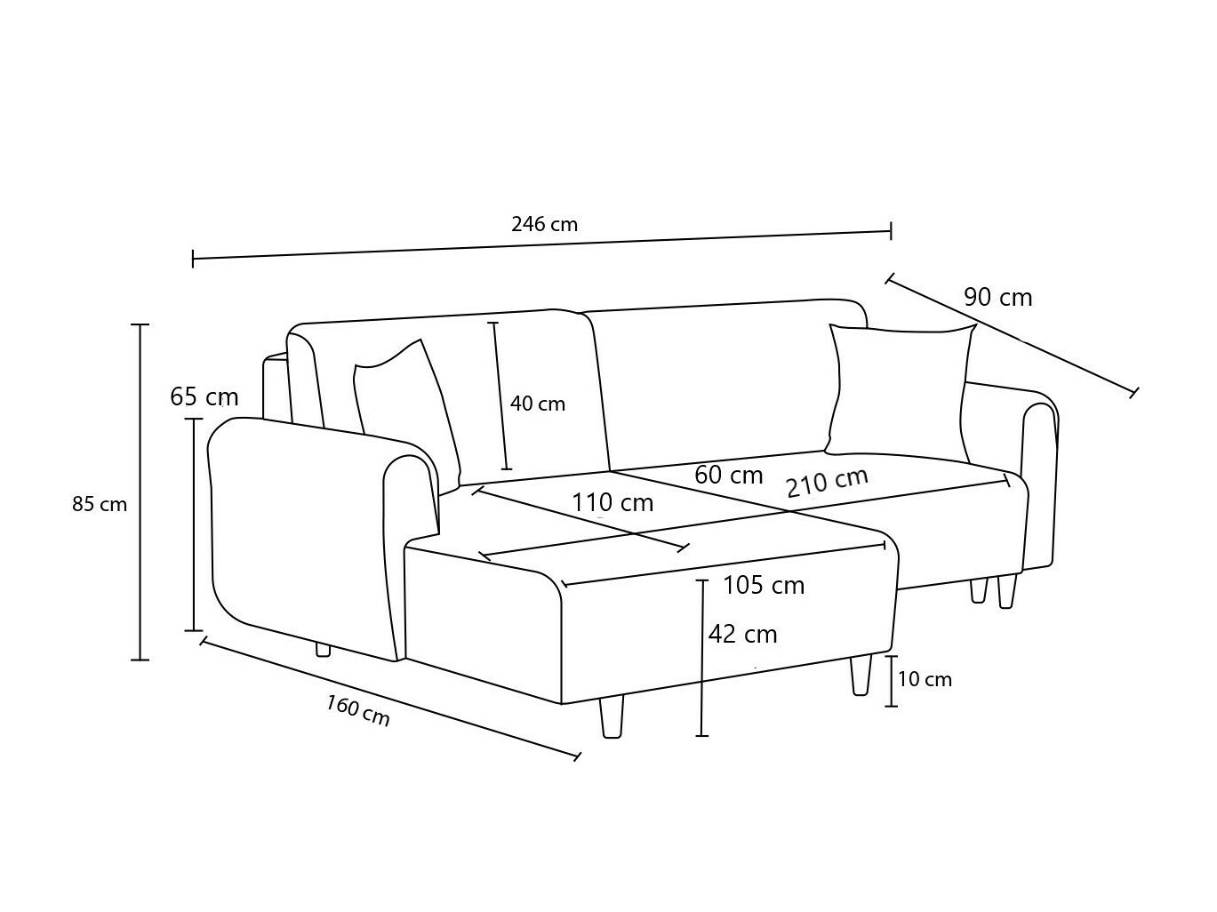 Sarokkanapé Altadena 592 (Antracit)