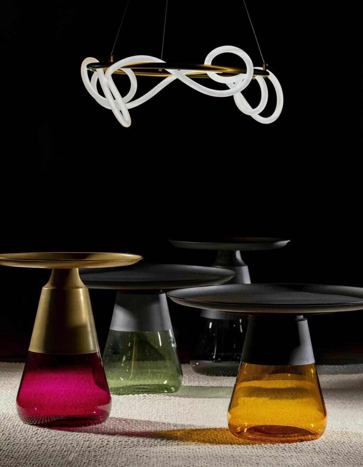 Dohányzóasztal Detroit 573 (Fekete + Zöld)