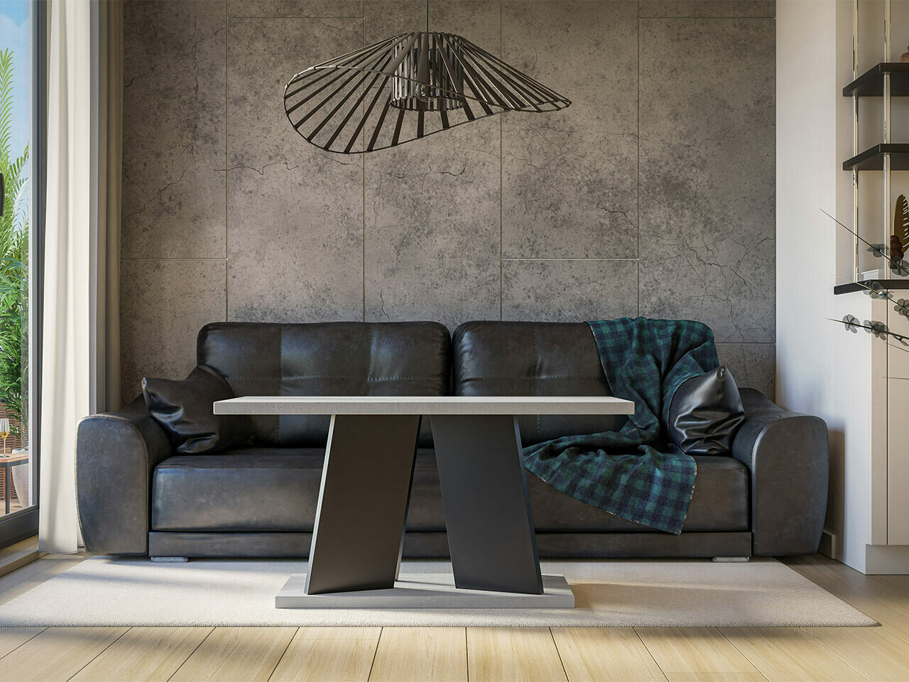 Dohányzóasztal Goodyear 108 (Szürke + Fekete)