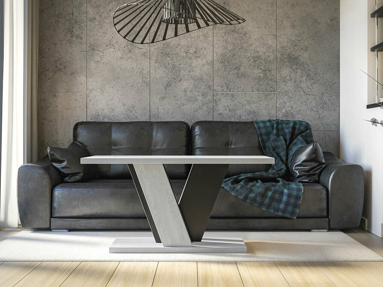 Dohányzóasztal Goodyear 128 (Szürke + Fekete)