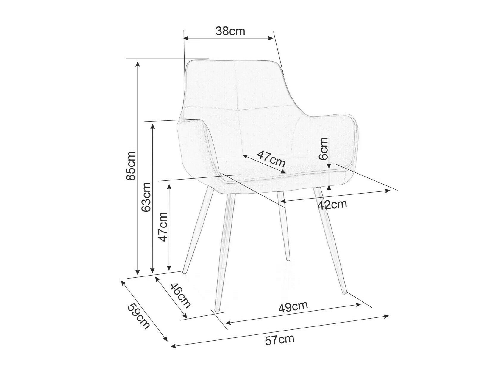 Szék Detroit 578 (Világos olajfa)