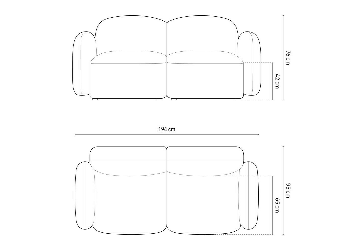 Kanapé Tolmira 100 (Casino Fekete)