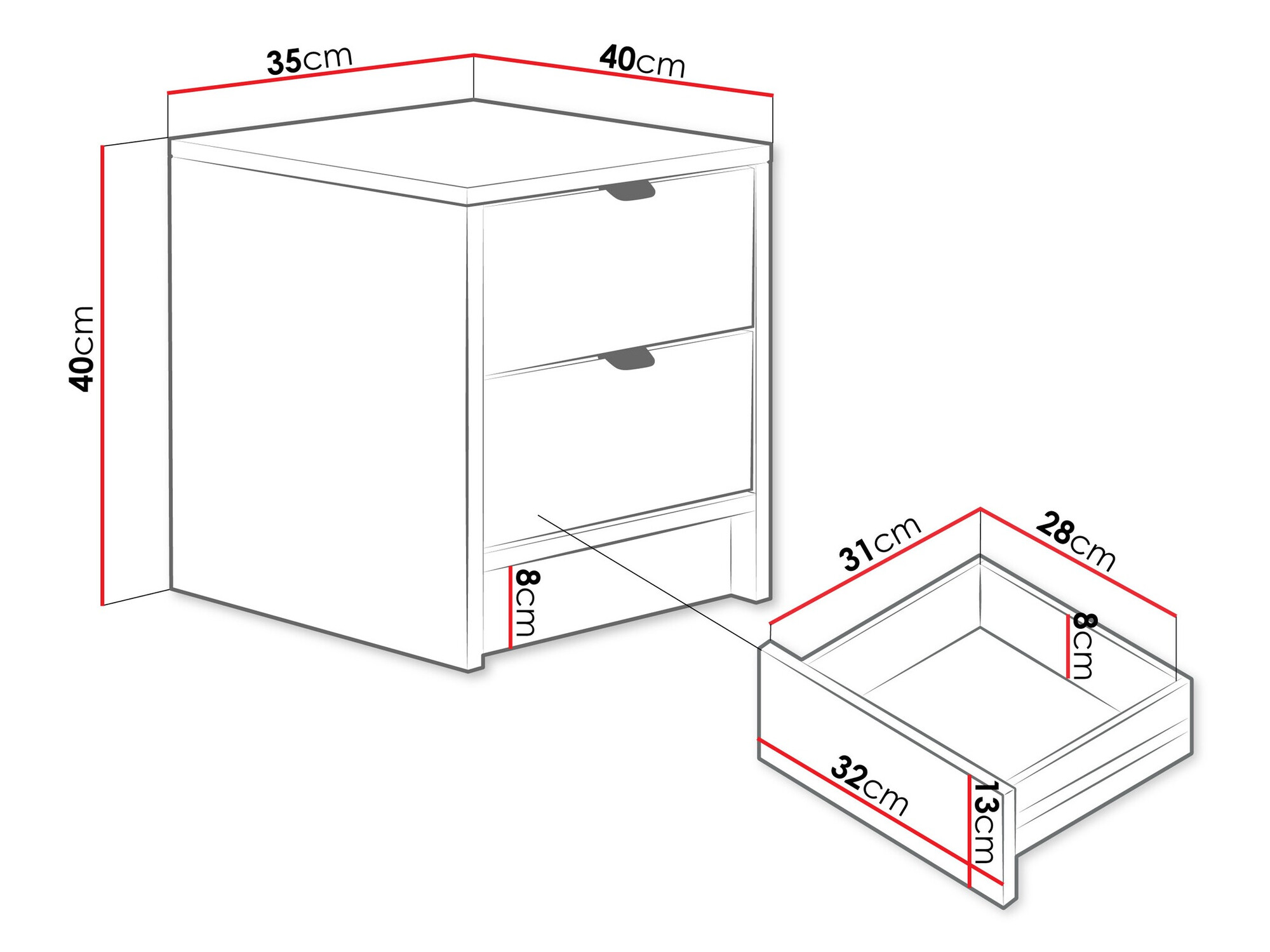 Éjjeliszekrény Comfivo Papilio (Bézs)