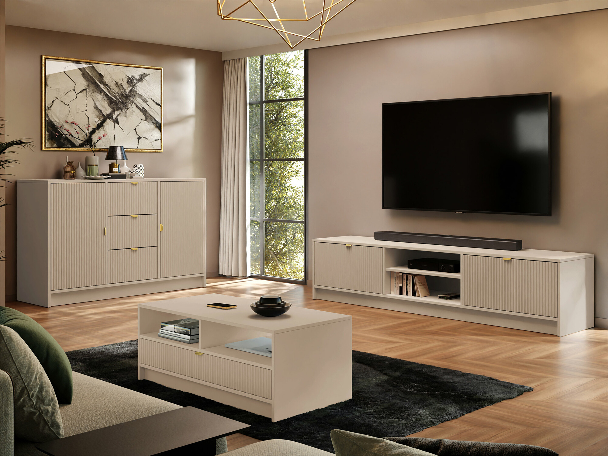 Komód Comfivo Larmire 101 (Bézs)