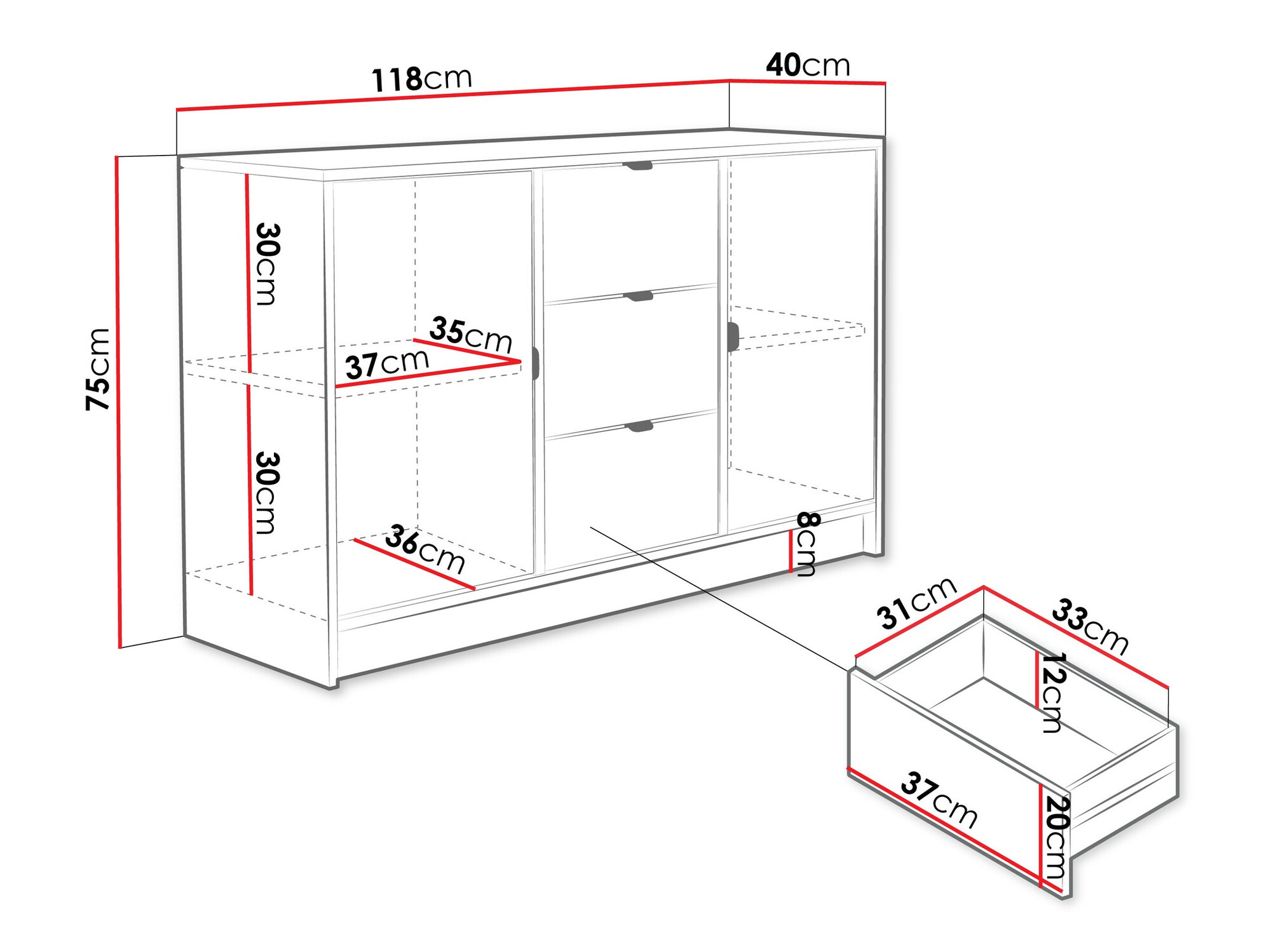 Komód Comfivo Papilio (Bézs)