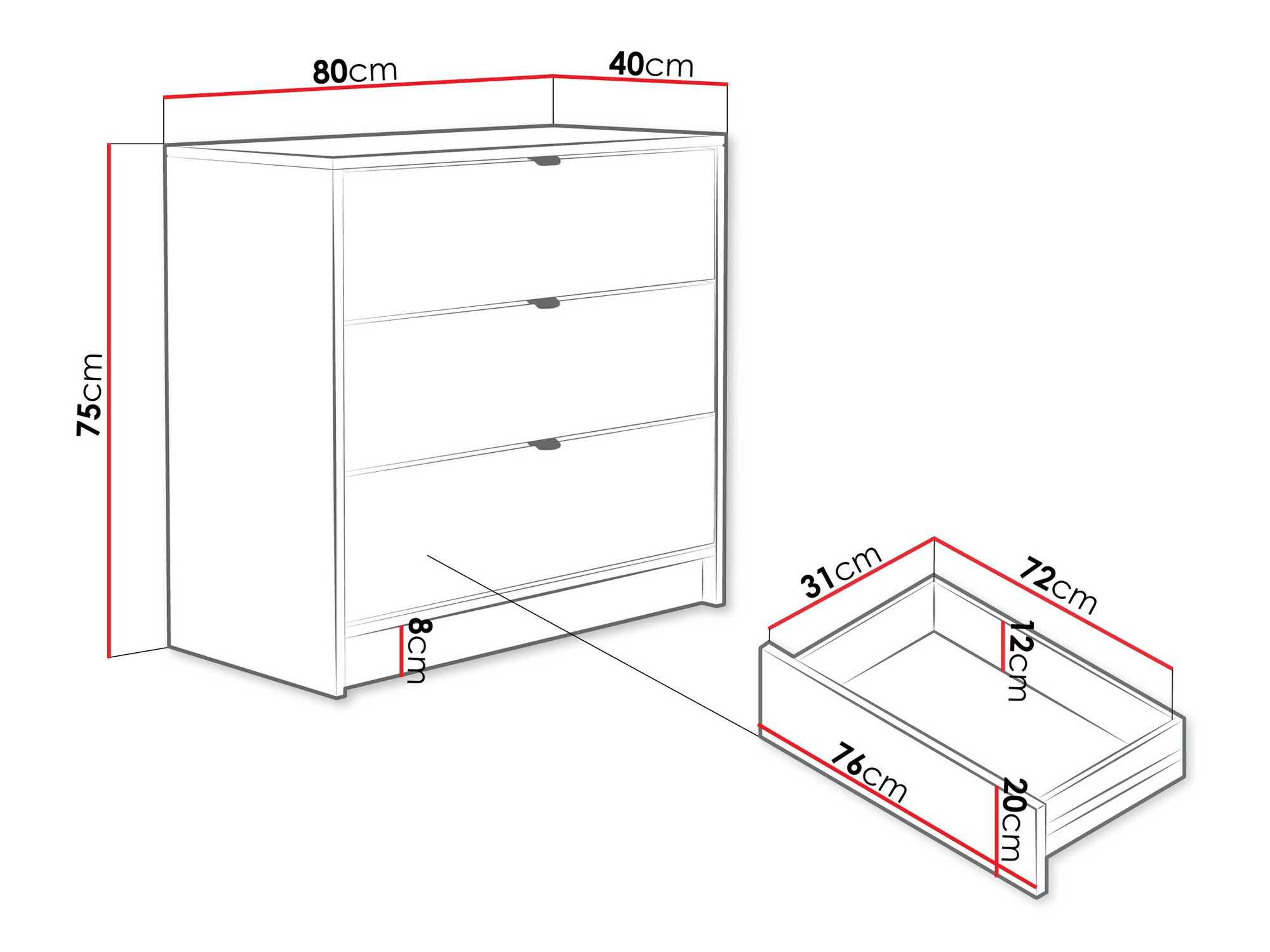 Komód Comfivo Papilio I (Bézs)