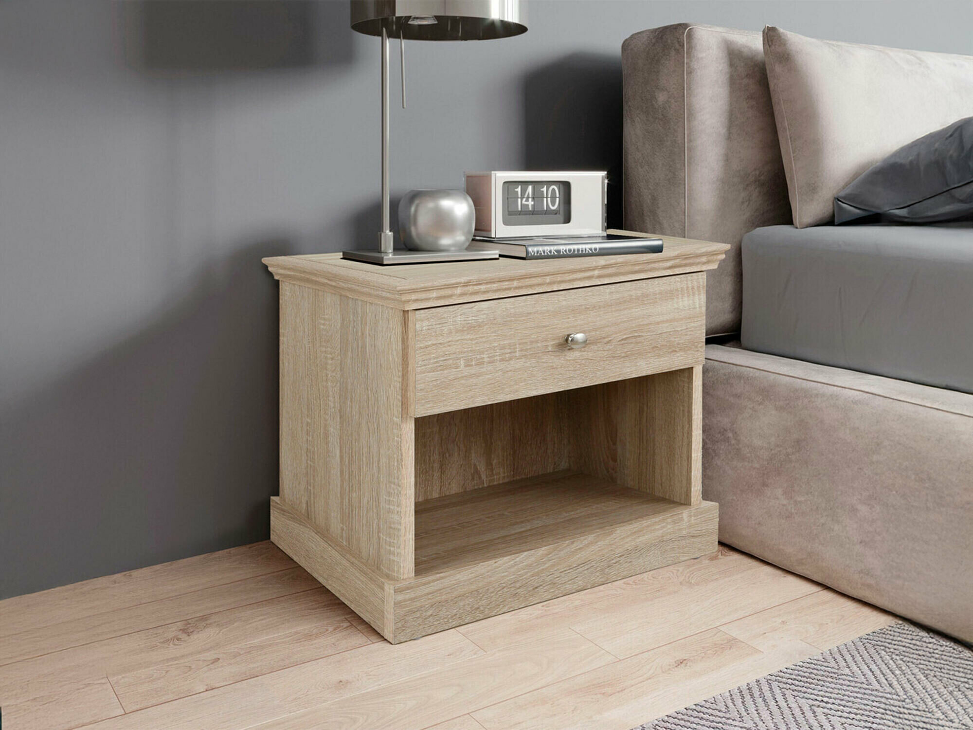 Éjjeliszekrény Lirveri 111 (Világos tölgy)