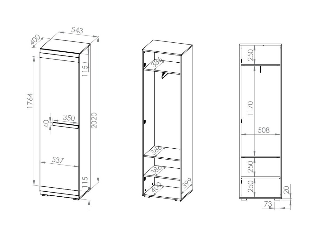 Gardróbszekrény Alcala 116