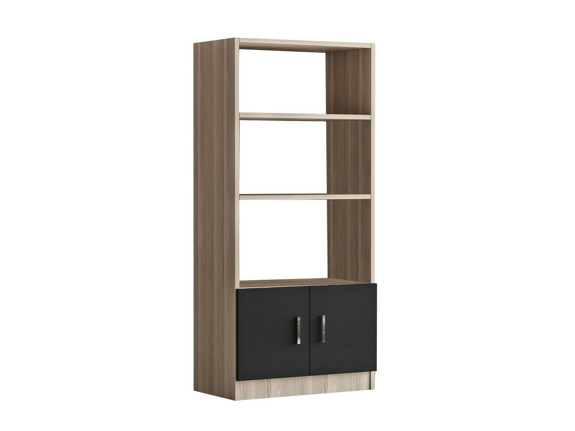 Könyvespolc Kailua 2256 (Fekete + Tölgy)