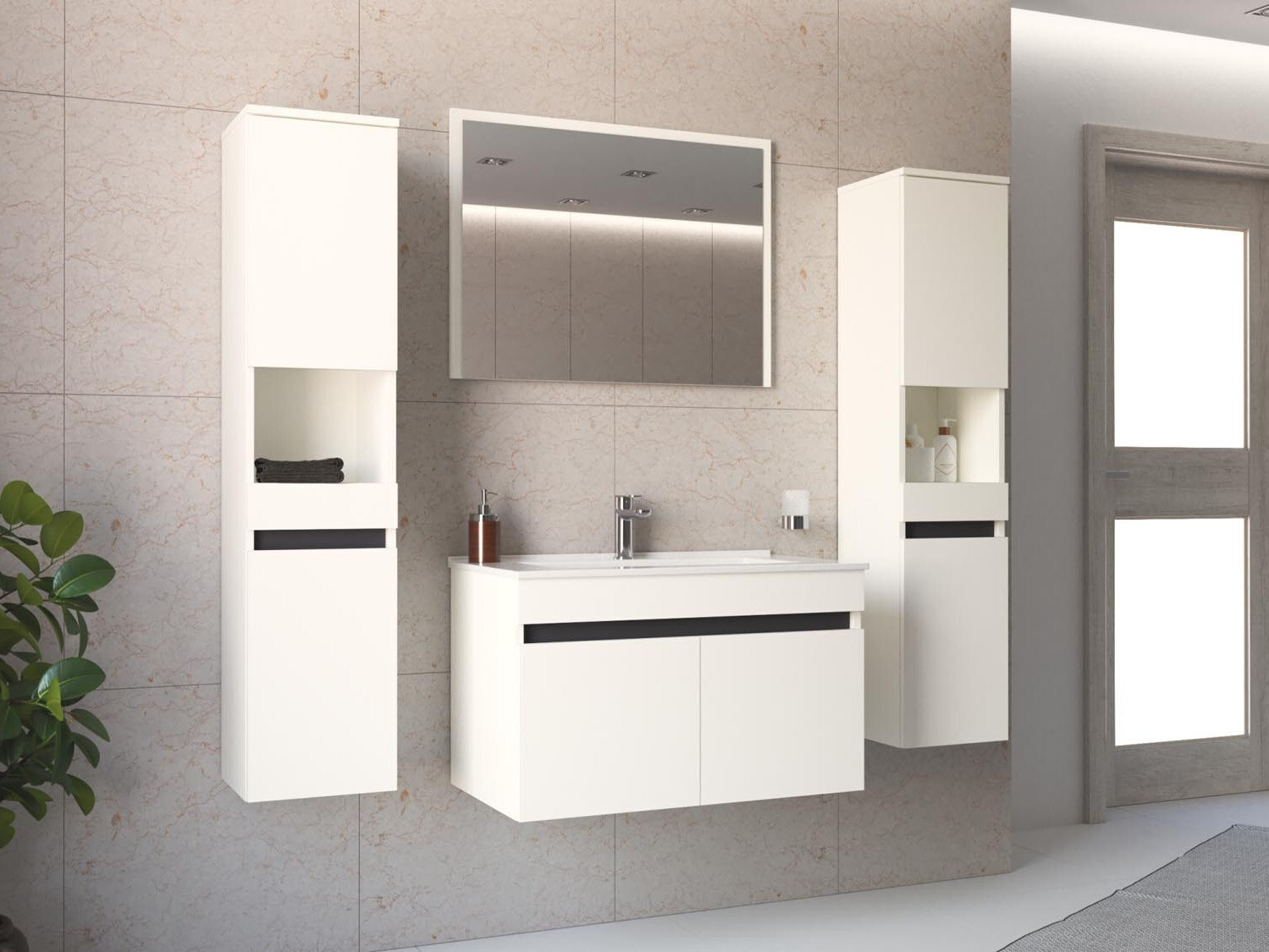 Fali fürdőszoba szekrény Benfelo 104