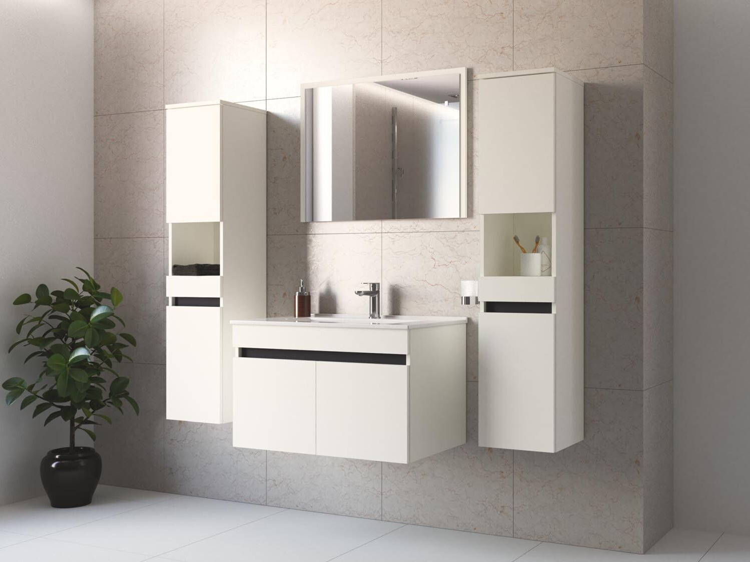 Fali fürdőszoba szekrény Benfelo 104