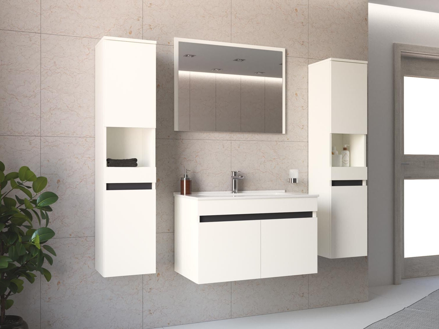 Fali szekrény mosdónak Benfelo 101