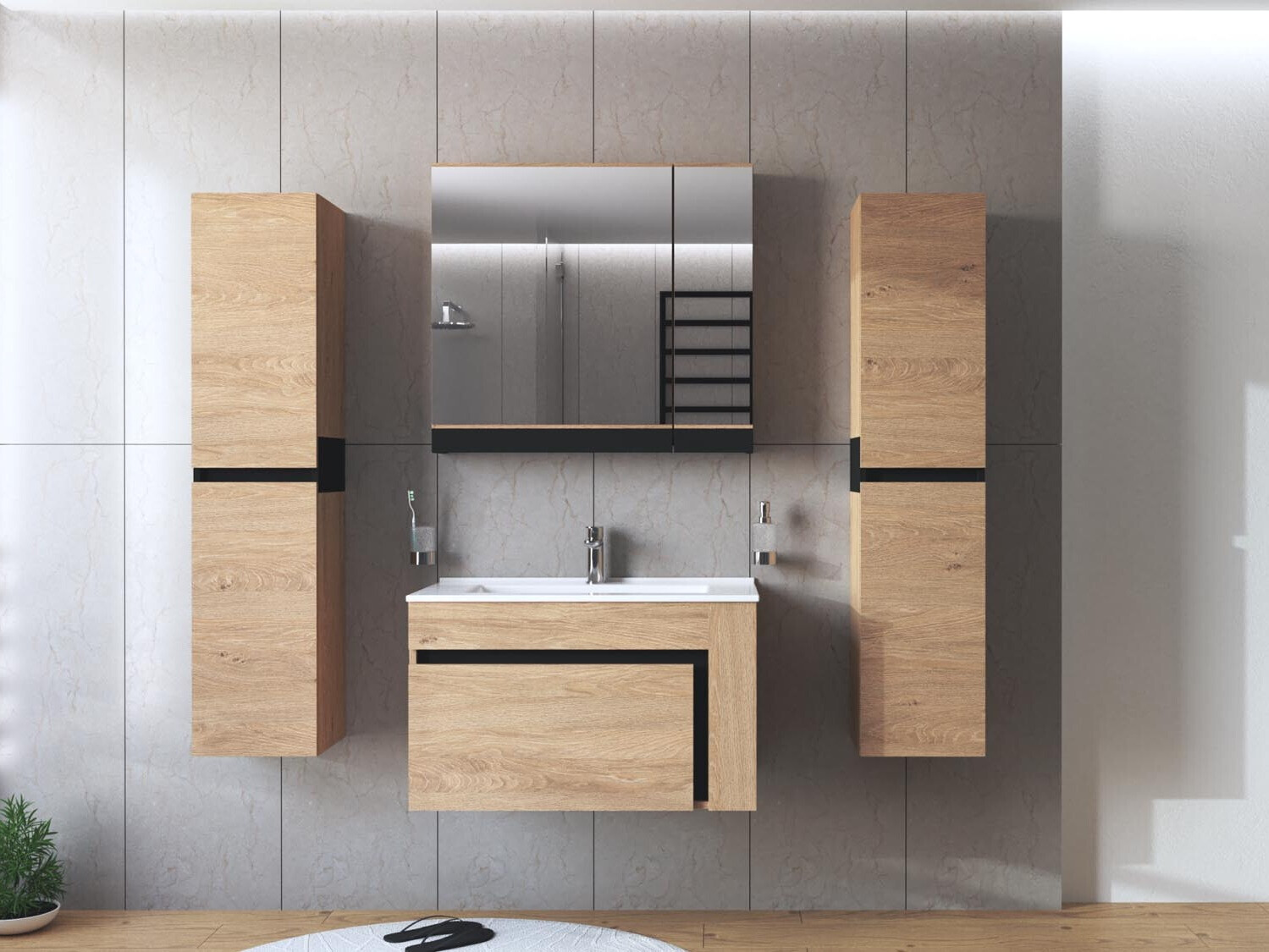 Fali szekrény mosdónak Fenetra 102