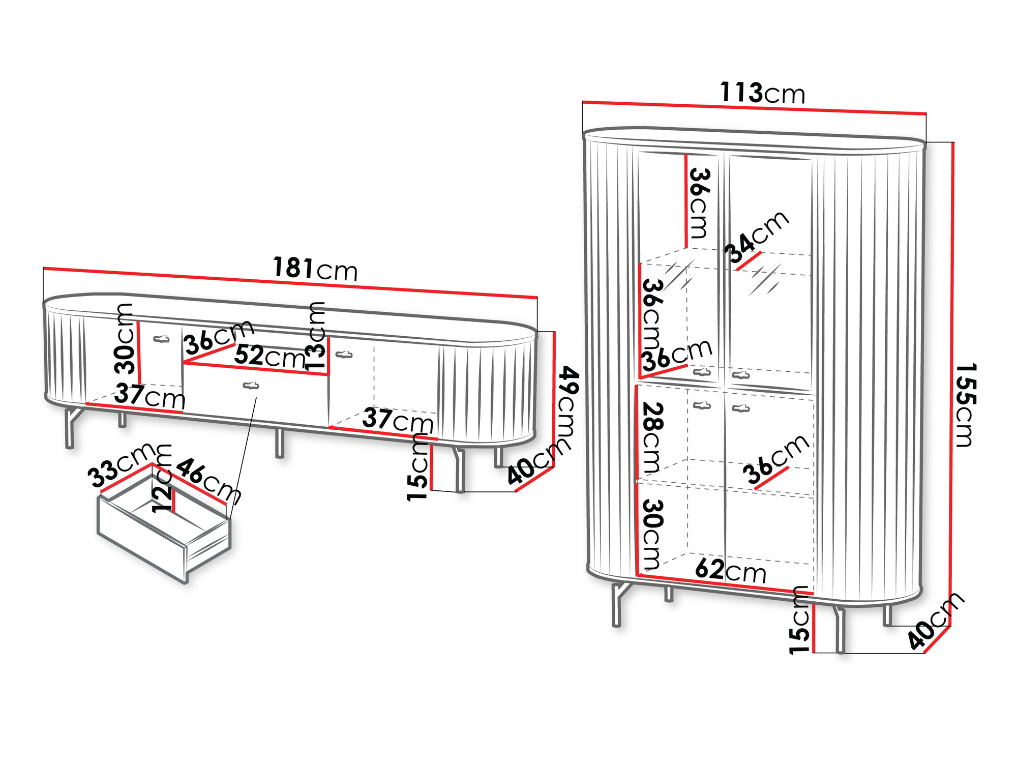 Nappali szett Novmono 108 (Fekete)