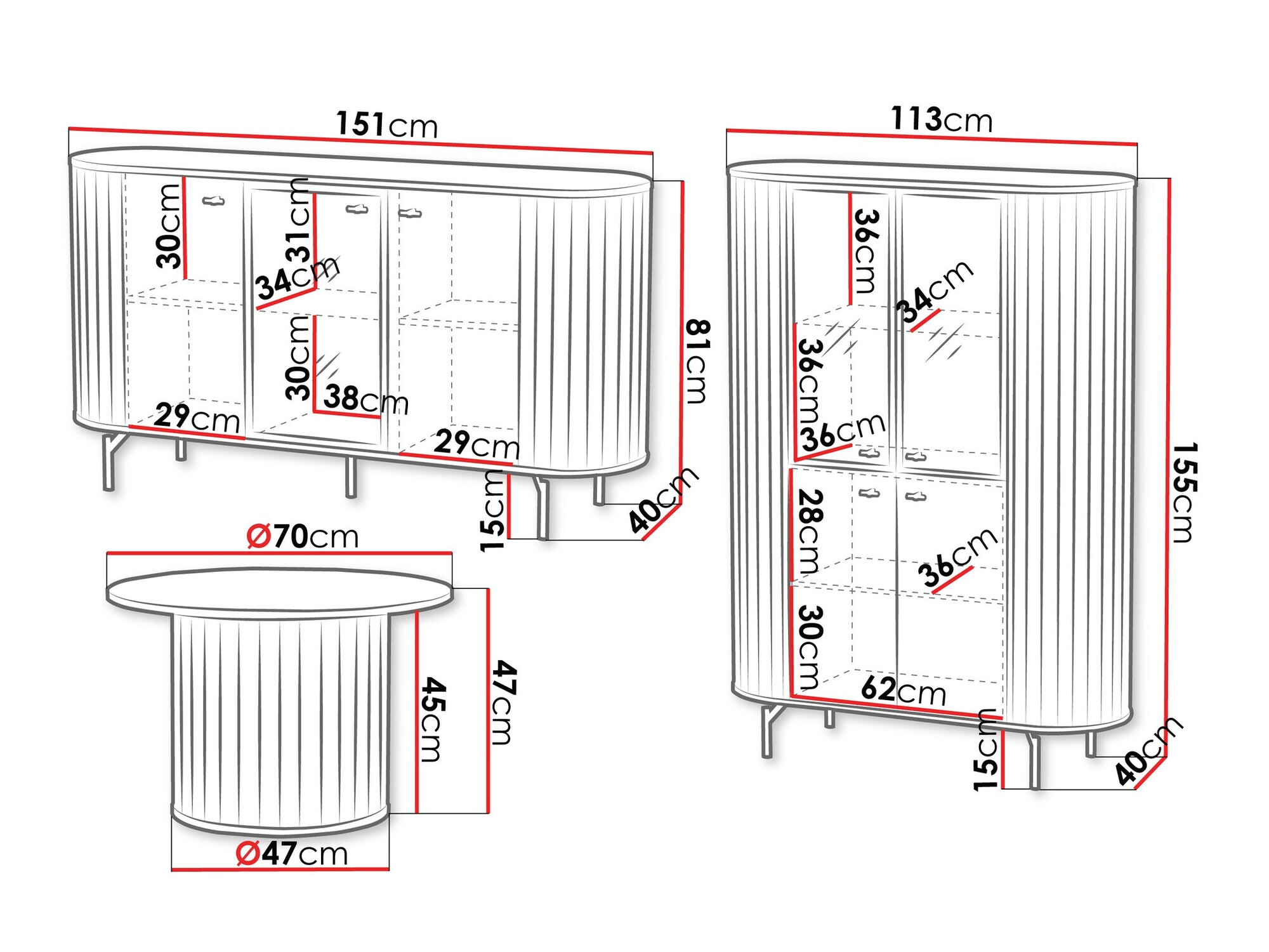 Nappali szett Novmono 109 (Fekete)