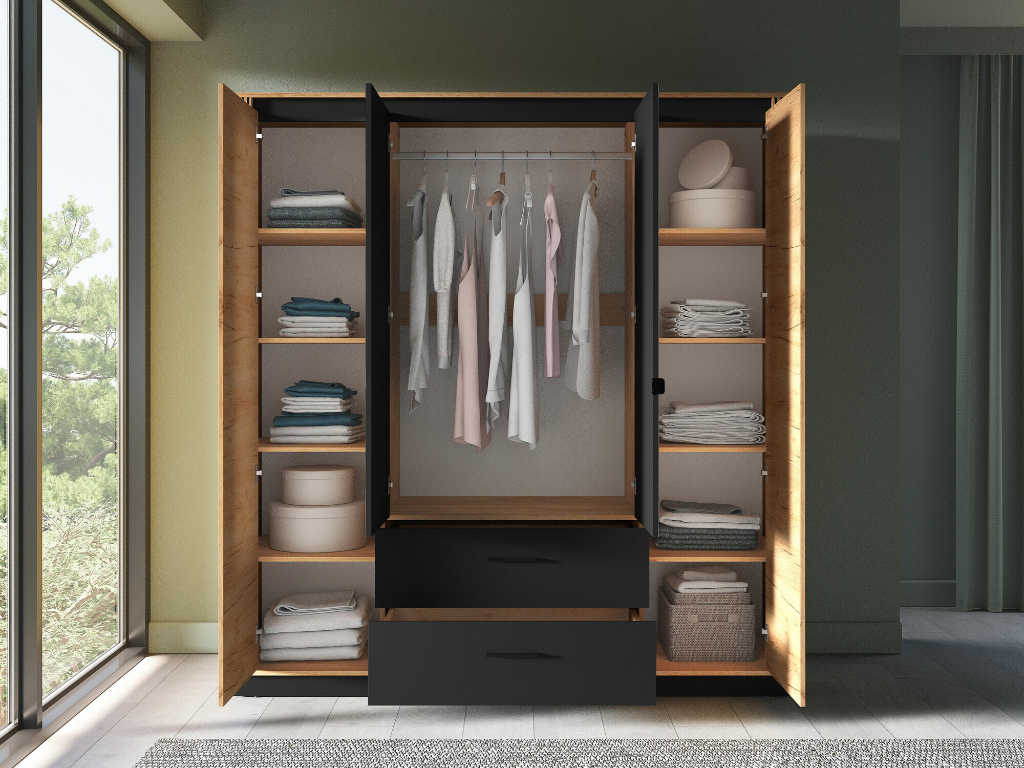 Gardróbszekrény Livluo 100