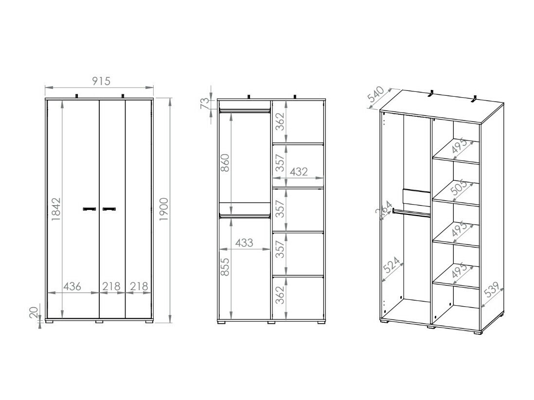 Gardróbszekrény Tortiva 101