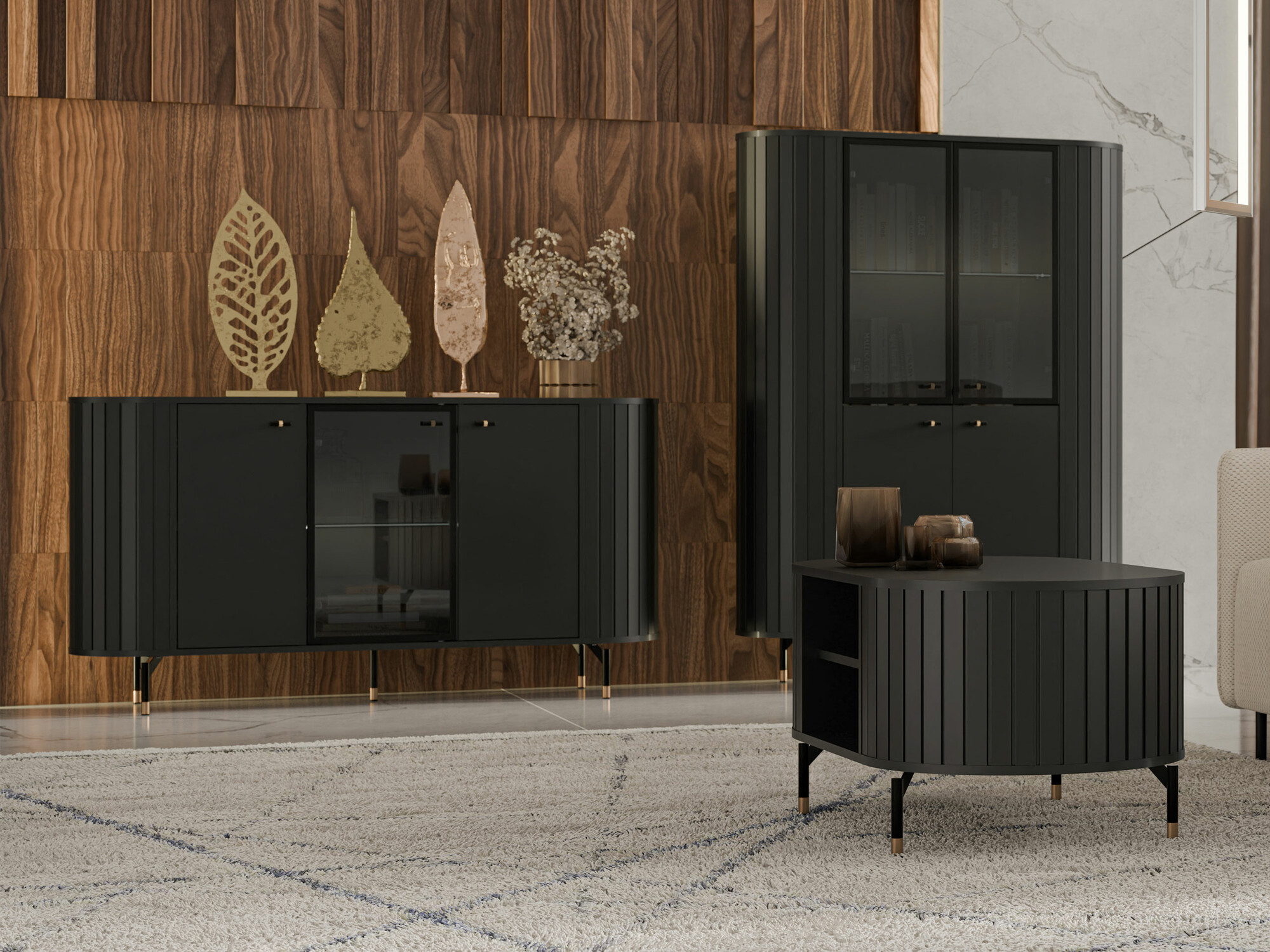 Nappali szett Novmono 111 (Fekete)