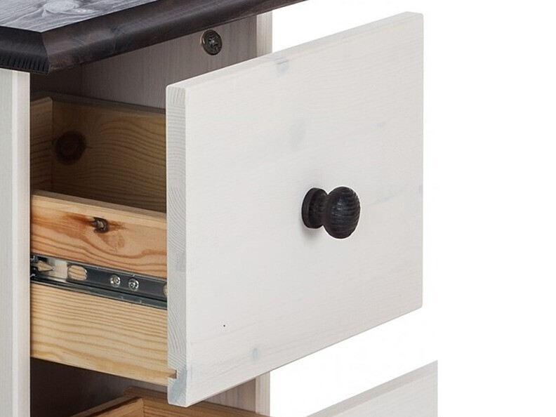 Álló fürdőszoba szekrény Deletri 110 (Fehér + Havana Tölgy)