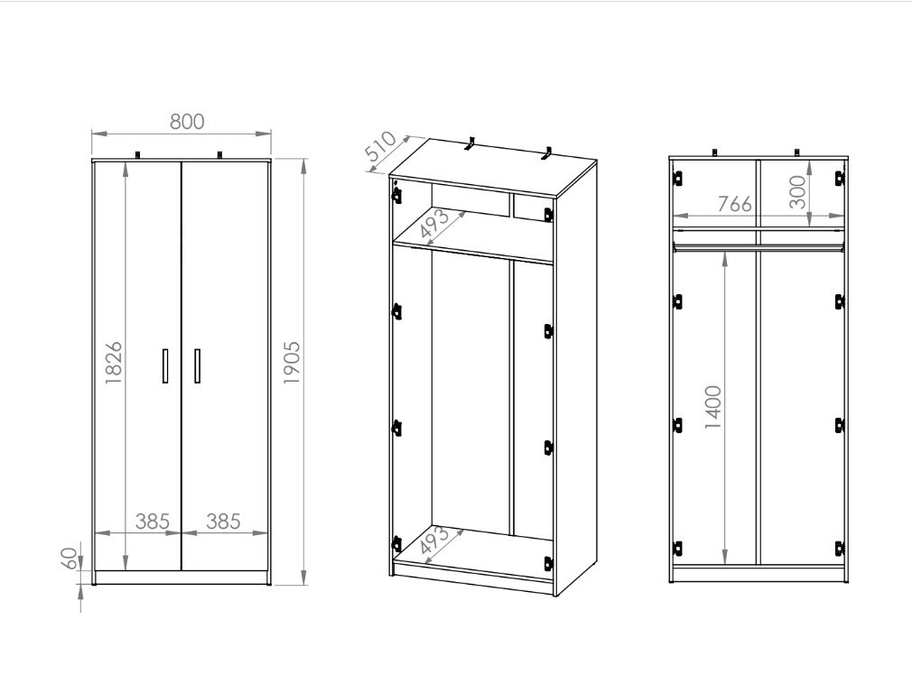 Gardróbszekrény Nucavu 100