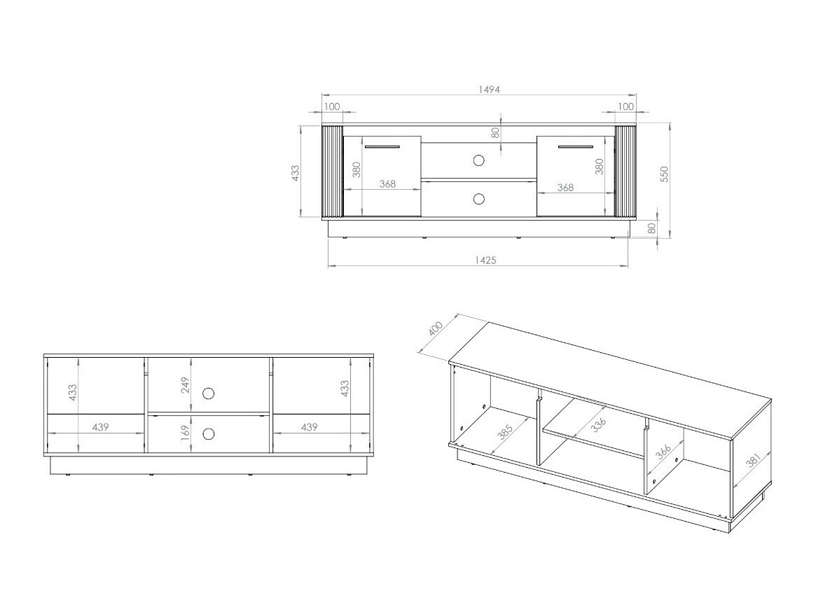 TV-állvány Livluo 104