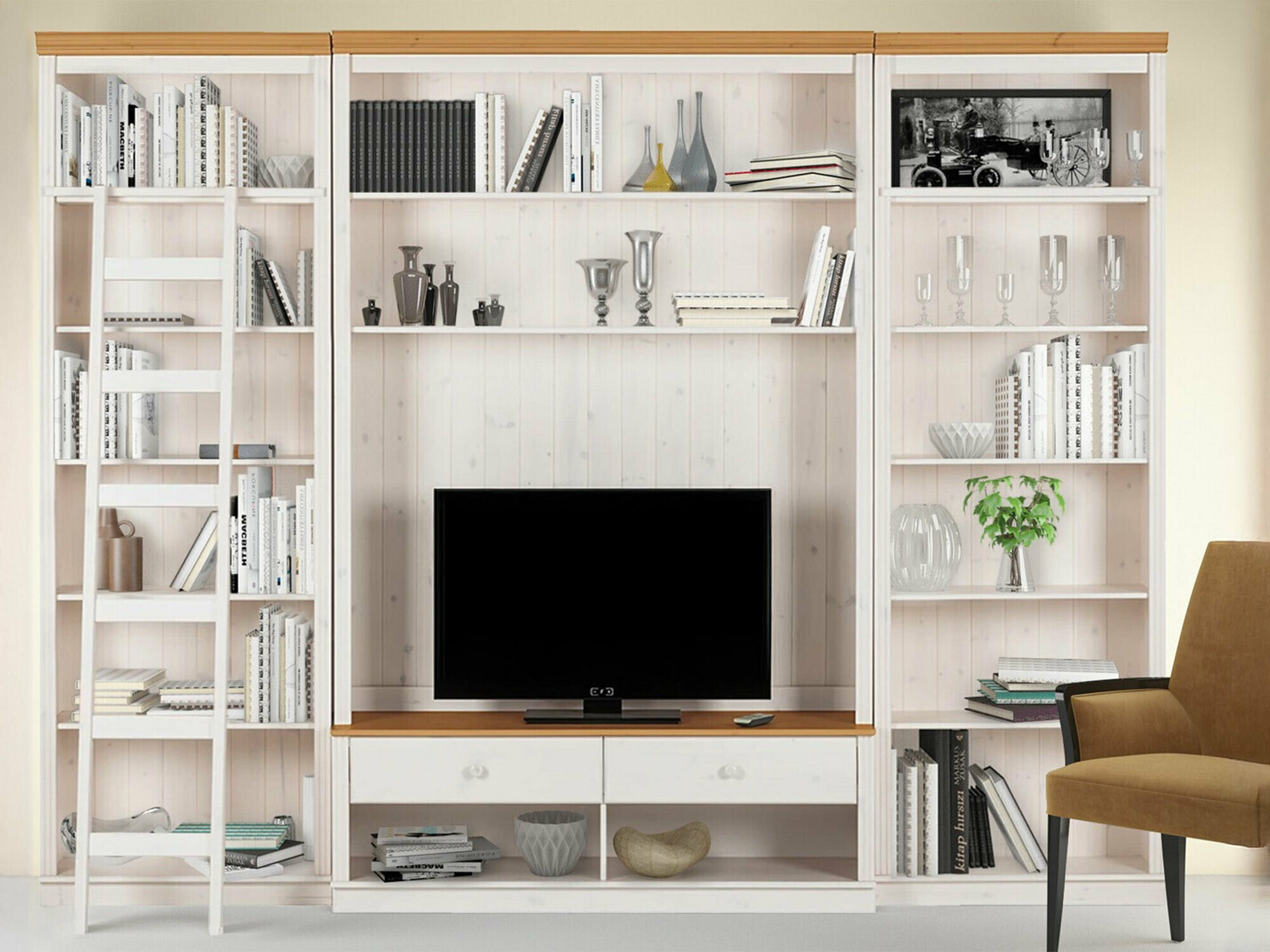 Nappali szett Saltoro 108 (Fehér + Mézes tölgy)